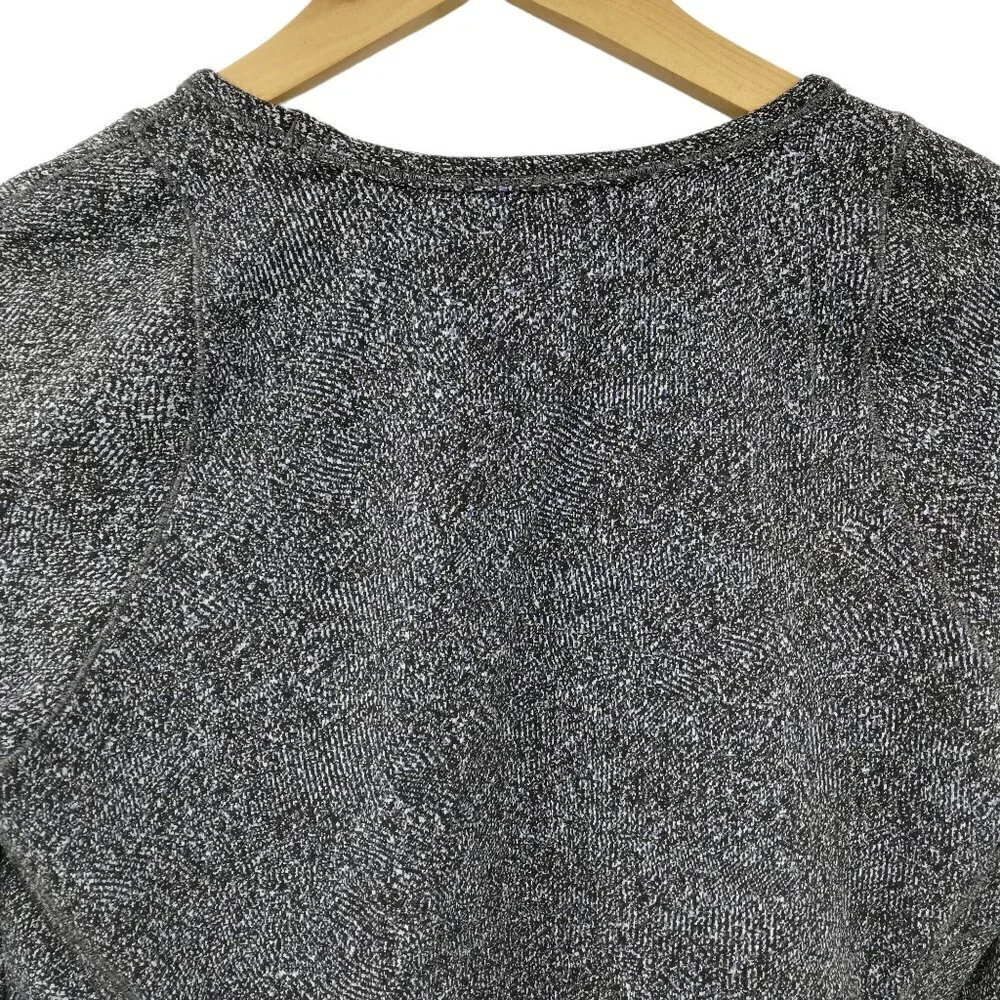 Lululemon Cypress Kiss Long Sleeve Size 10 Fusion Jacquard Black Violet Viola
